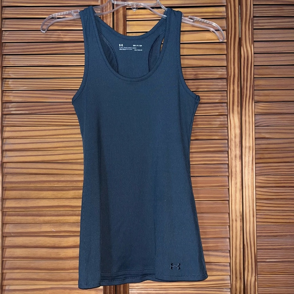 Under Armour Small Gray Fitted Heatgear Tank Top